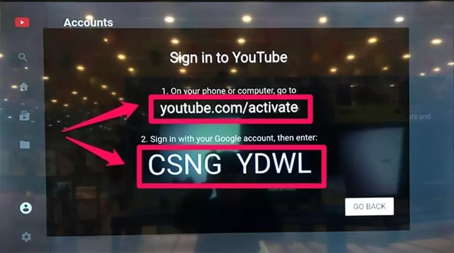 cách đăng nhập tài khoản youtube trên tivi
