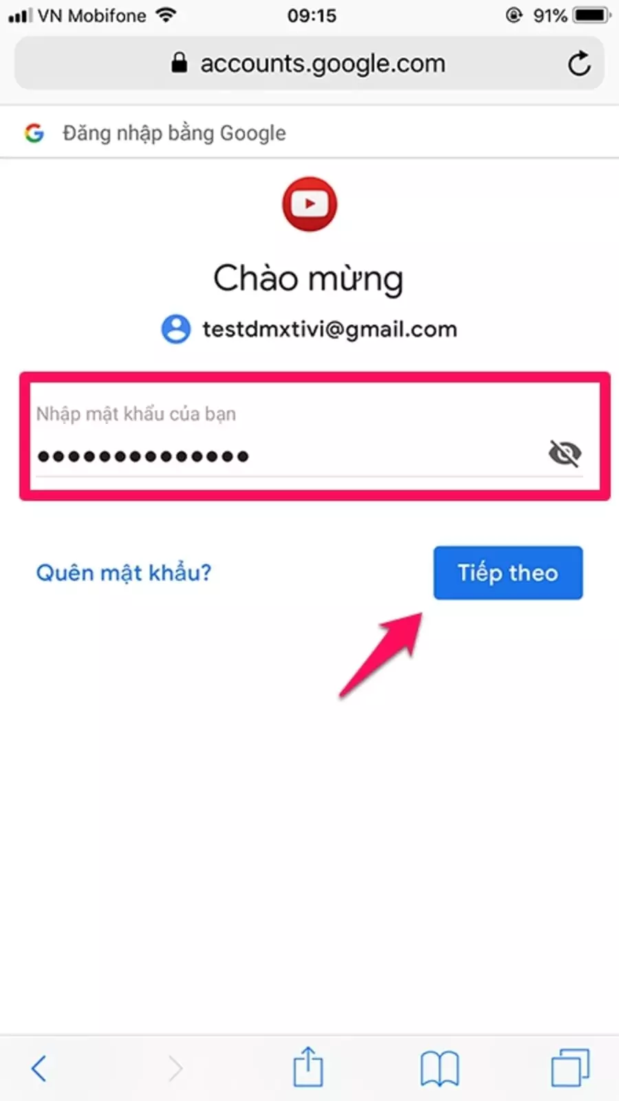 cách đăng nhập tài khoản youtube trên tivi
