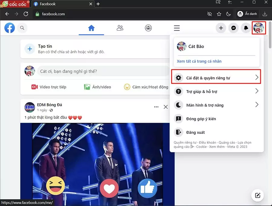 Cách khóa tài khoản Facebook trên máy tính
