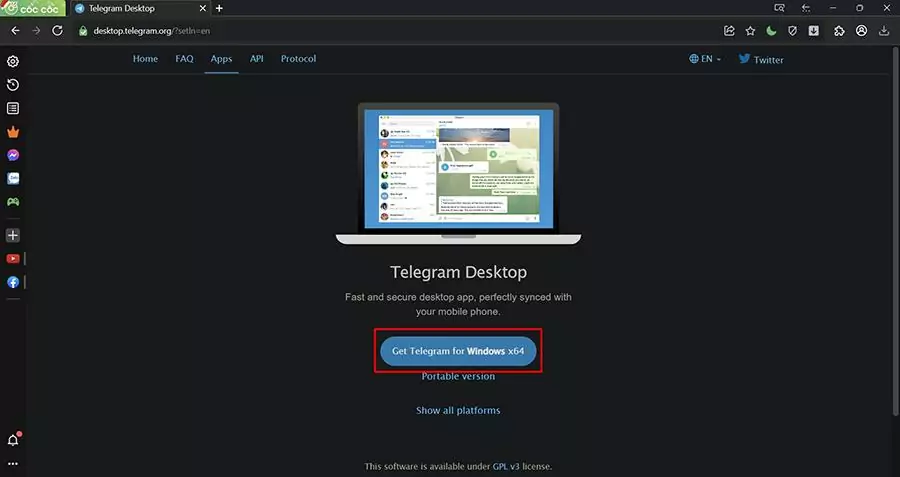 Cách tải Telegram cho PC