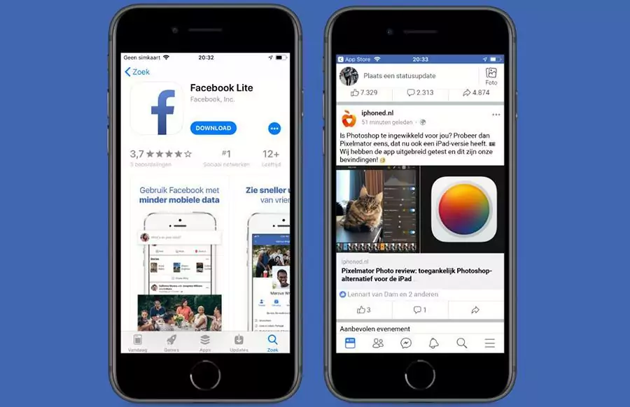 Dùng Facebook Lite để đăng nhập
