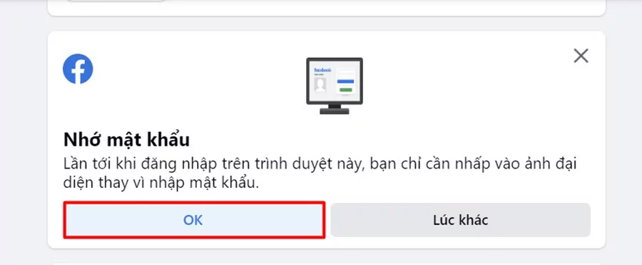 Xác nhận đăng nhập Facebook bằng ảnh đại diện