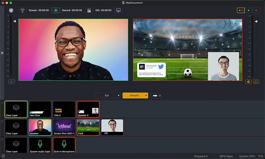Phần mềm live stream YouTube Wirecast Studio
