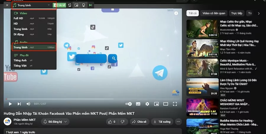 phần mềm tách nhạc từ youtube