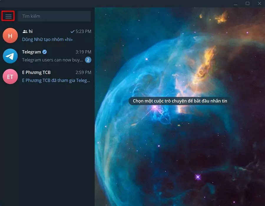 Cách thay đổi hình nền chat Telegram trên máy tính