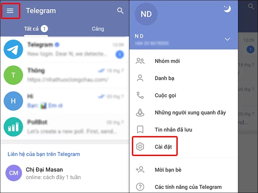 Cách thay đổi hình nền trên Telegram