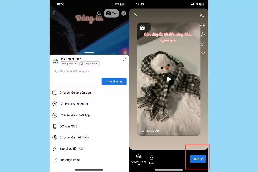 cách chia sẻ reels lên story facebook