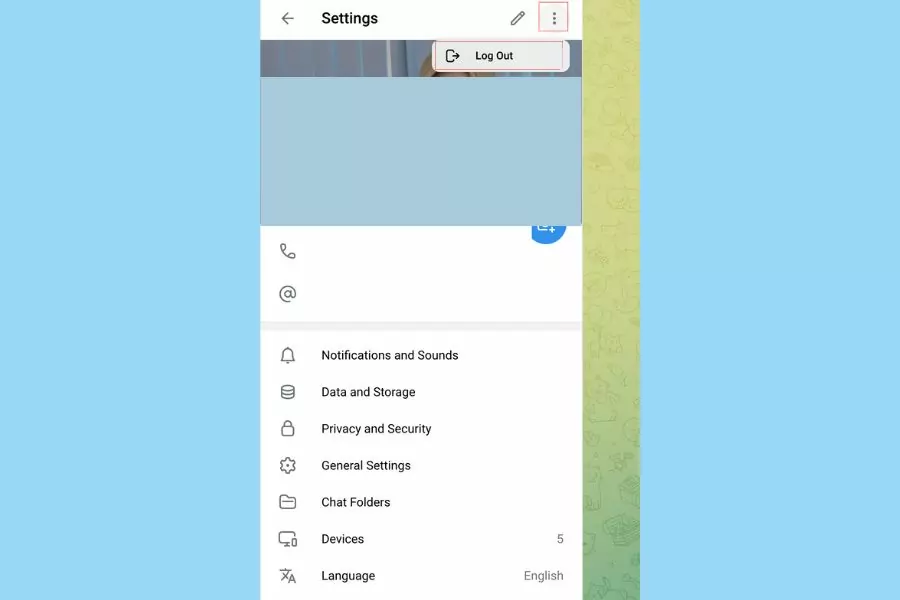 cách đăng xuất telegram