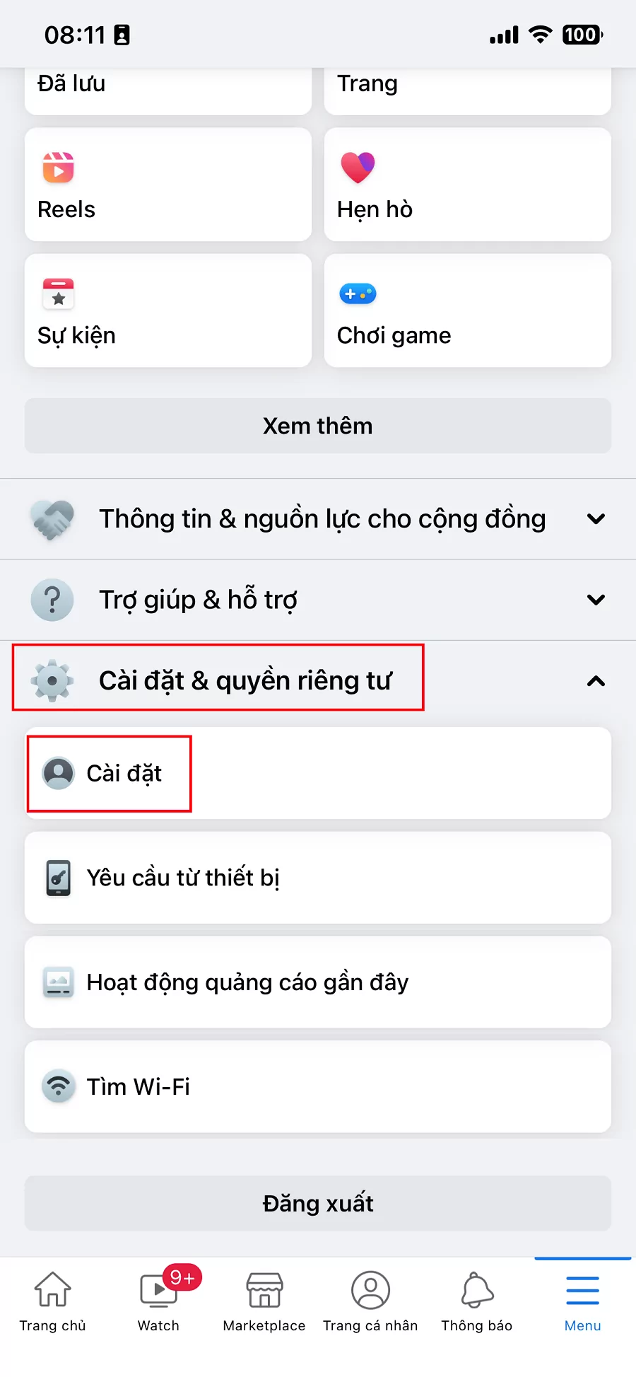cách không hiển thị bạn bè trên facebook