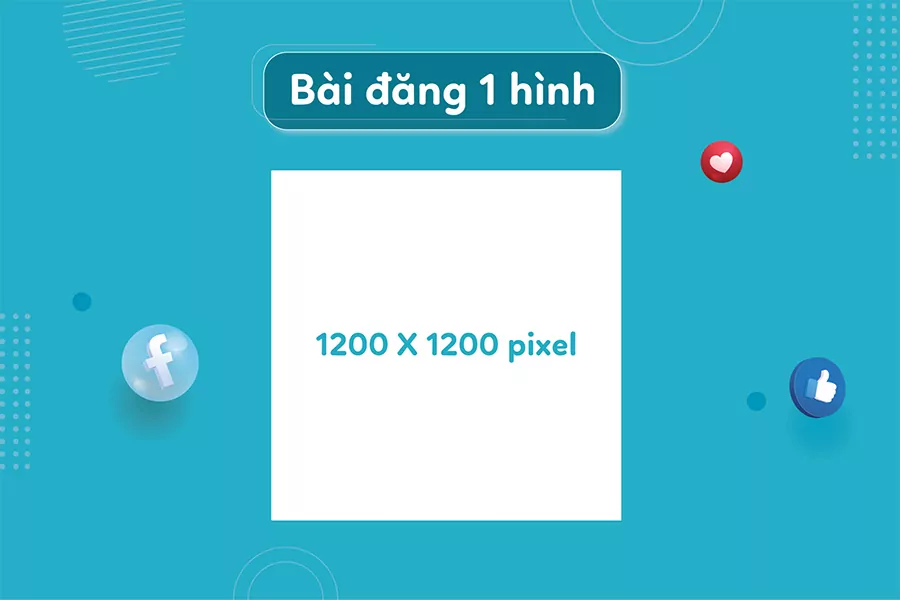 Kích thước ảnh bài đăng Facebook - 1 ảnh vuông
