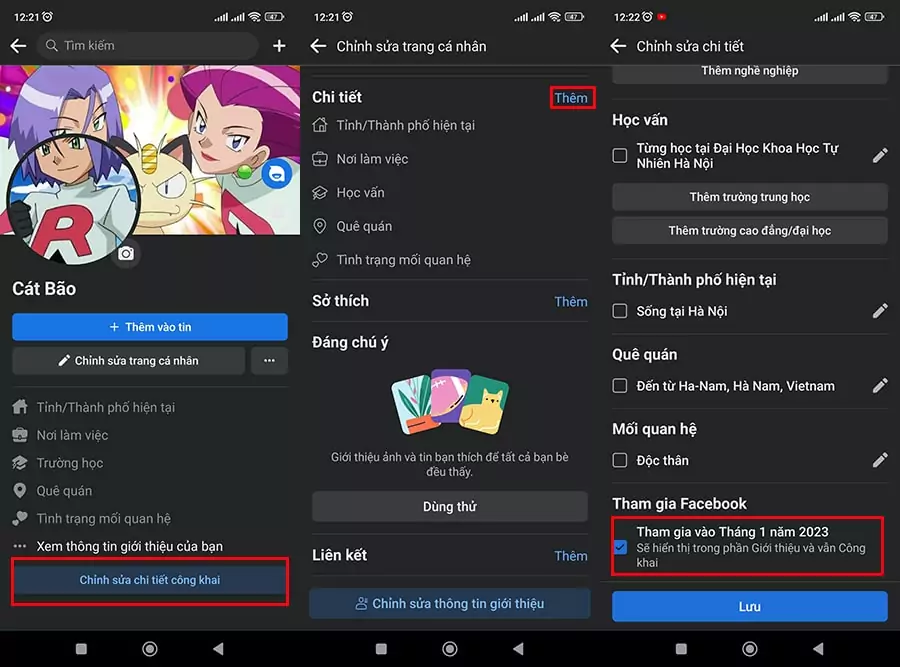 Cách hiển thị ngày tham gia Facebook trên điện thoại