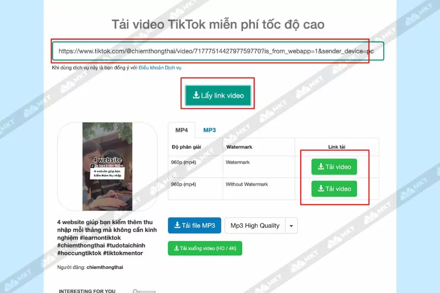 cách lưu video tiktok trên máy tính