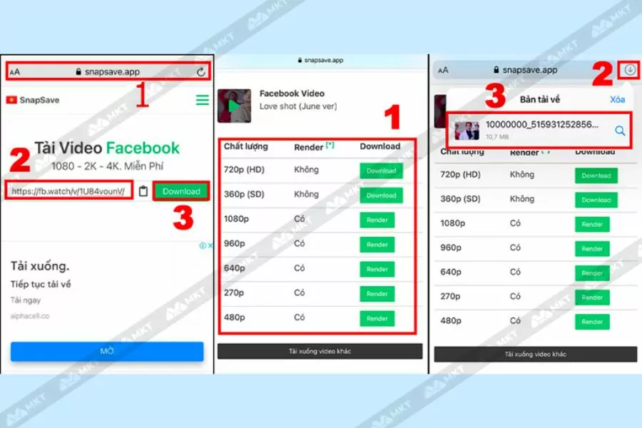 cách tải video fb về điện thoại