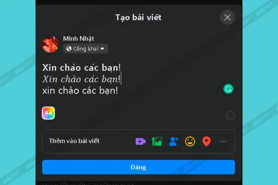 cách viết chữ in đậm trên facebook không bị lỗi