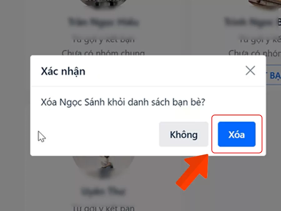 Xác nhận xóa bạn bè