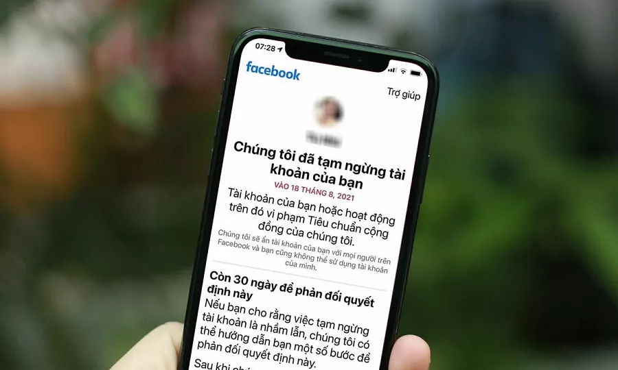 Cách gỡ vi phạm tiêu chuẩn cộng đồng Facebook trên điện thoại