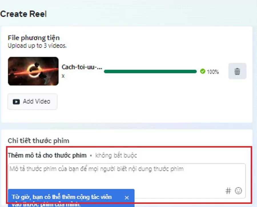 đăng reels facebook