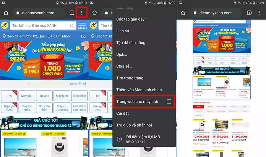 Cách view source Facebook trên điện thoại