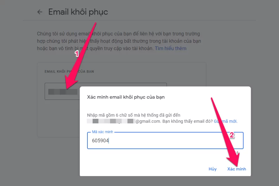 email khôi phục là gì