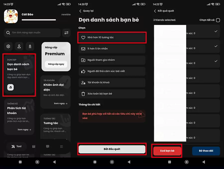 Cách lọc bạn bè không tương tác trên Facebook bằng MonokaiToolkit