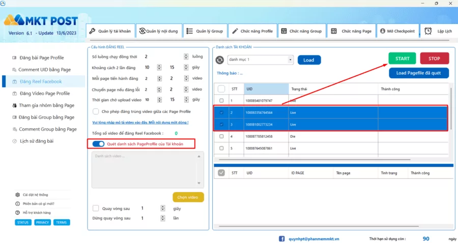 Cách đăng reel facebook hàng loạt bằng phần mềm MKT Post