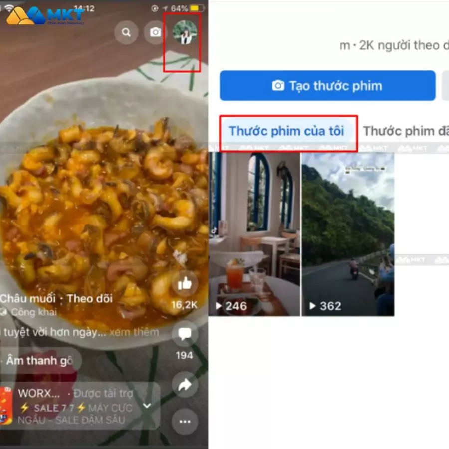 Cách xem ai đã xem reeks trên Facebook: Bước 2