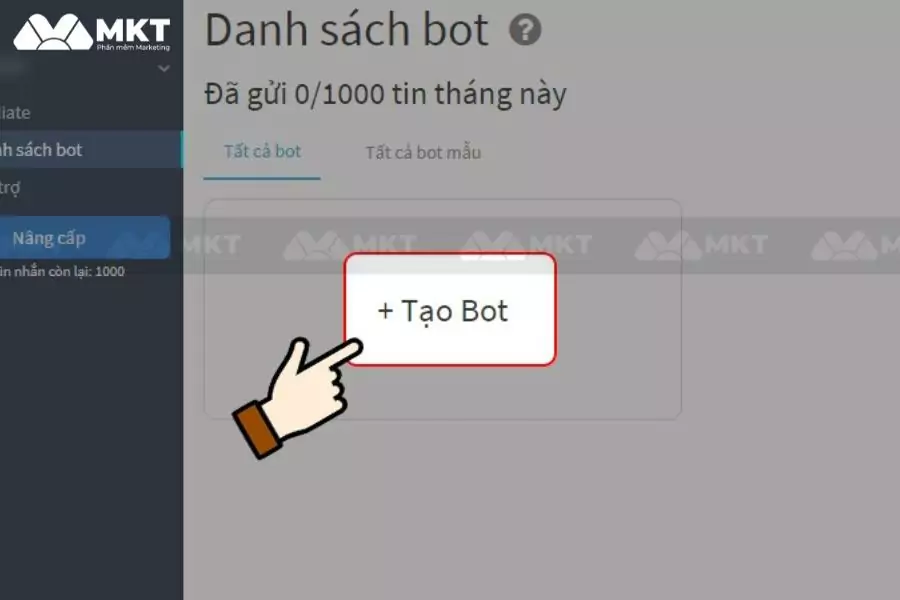 Nhấn chọn Tạo bot