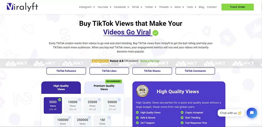 Công cụ tăng view TikTok - Viralyft