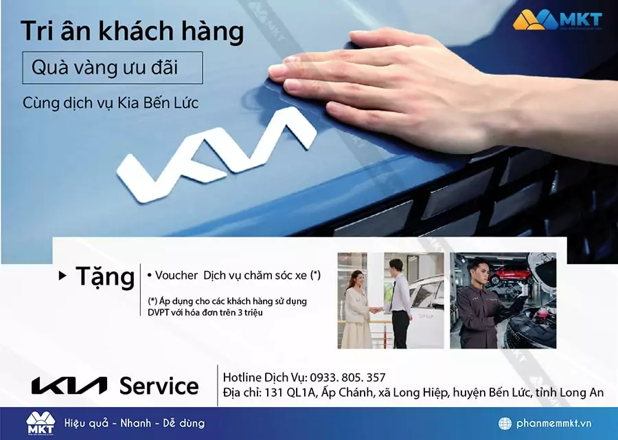 Mẫu content tri ân khách hàng - KIA Bến Lức