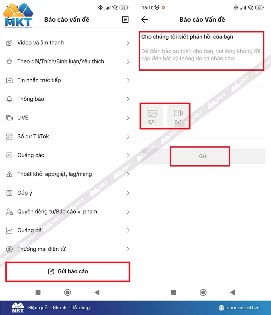Gửi báo cáo về việc tài khoản TikTok của bạn bị đình chỉ