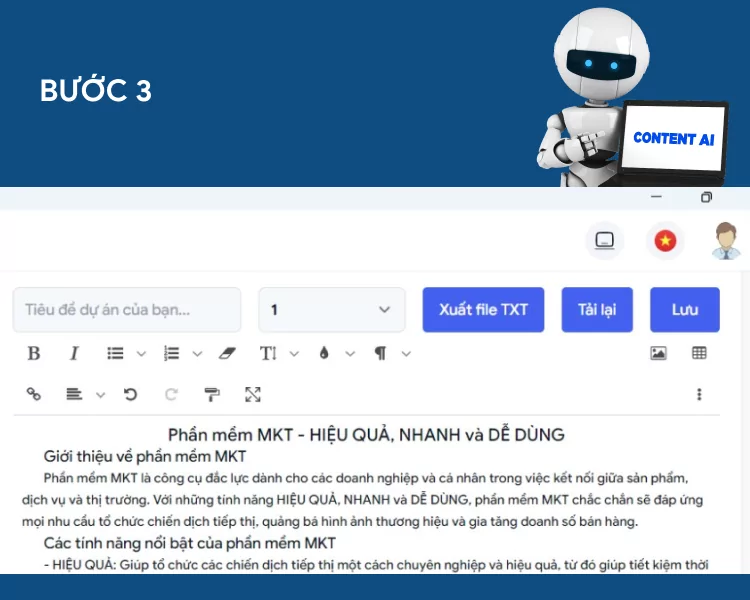 Content Ai - Công Cụ Viết Nội Dung Tự Động Bằng Ai