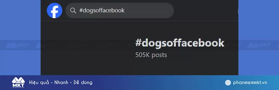 Nên sử dụng hashtag #DogsofFacebook trên Facebook