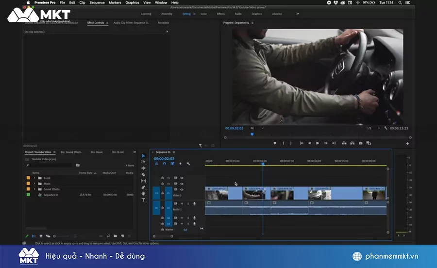 Phần mềm chỉnh sửa video cho YouTuber - Phần mềm Adobe Premiere Pro