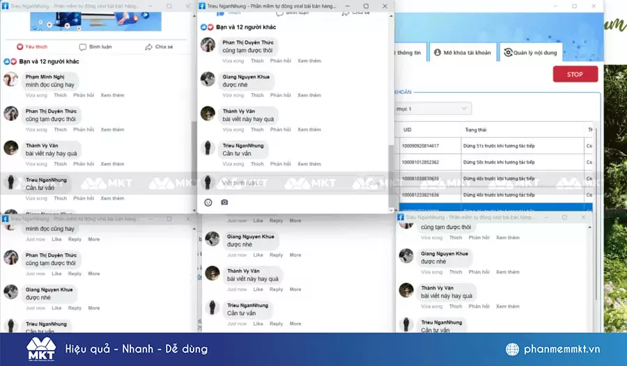 Phần mềm MKT Care - Tool seeding Facebook hiệu quả