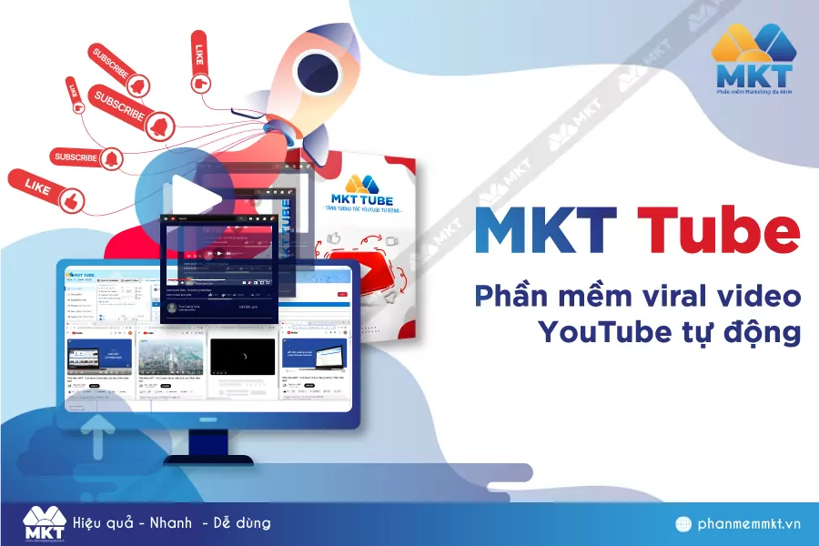 Phần mềm tăng sub YouTube miễn phí - MKT Tube