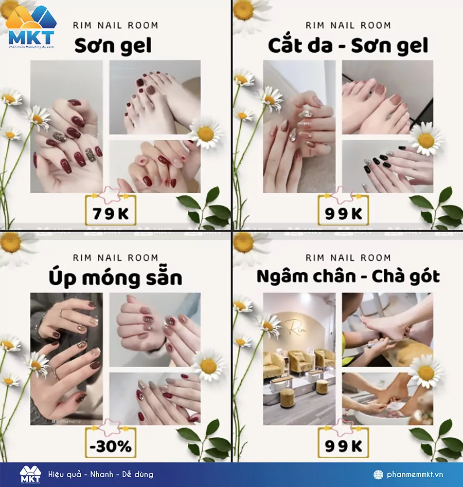 Mẫu content quảng cáo nail số 1