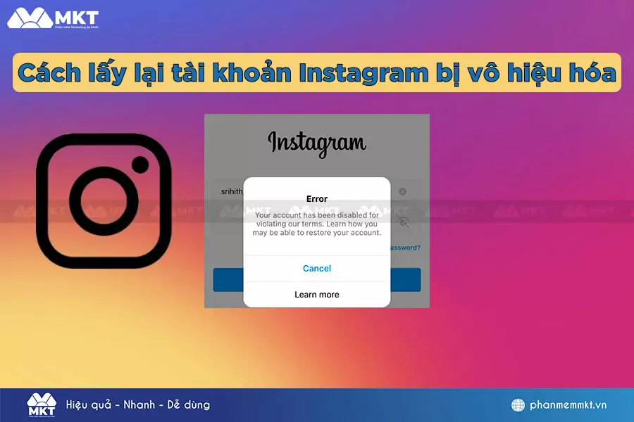 Cách lấy lại tài khoản Instagram bị vô hiệu hóa