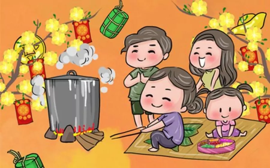 Ảnh bìa Tết 2024 vui vẻ bên gia đình