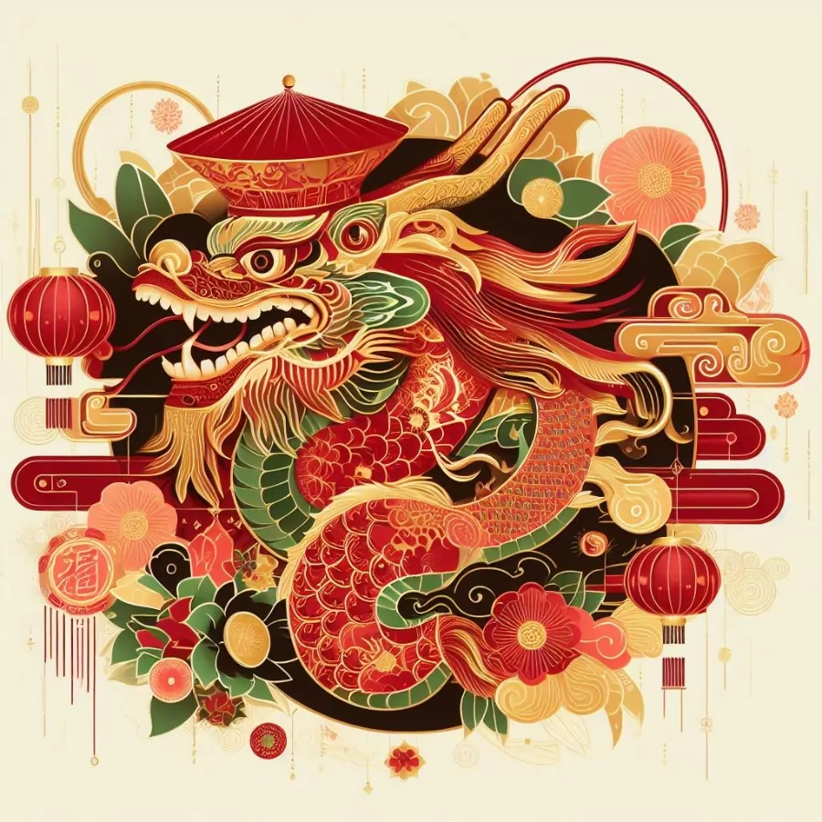 Ảnh avatar Tết 2024 năm Giáp Thìn