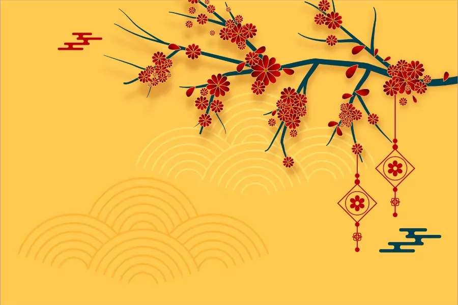 background Tết 2024 tươi sáng