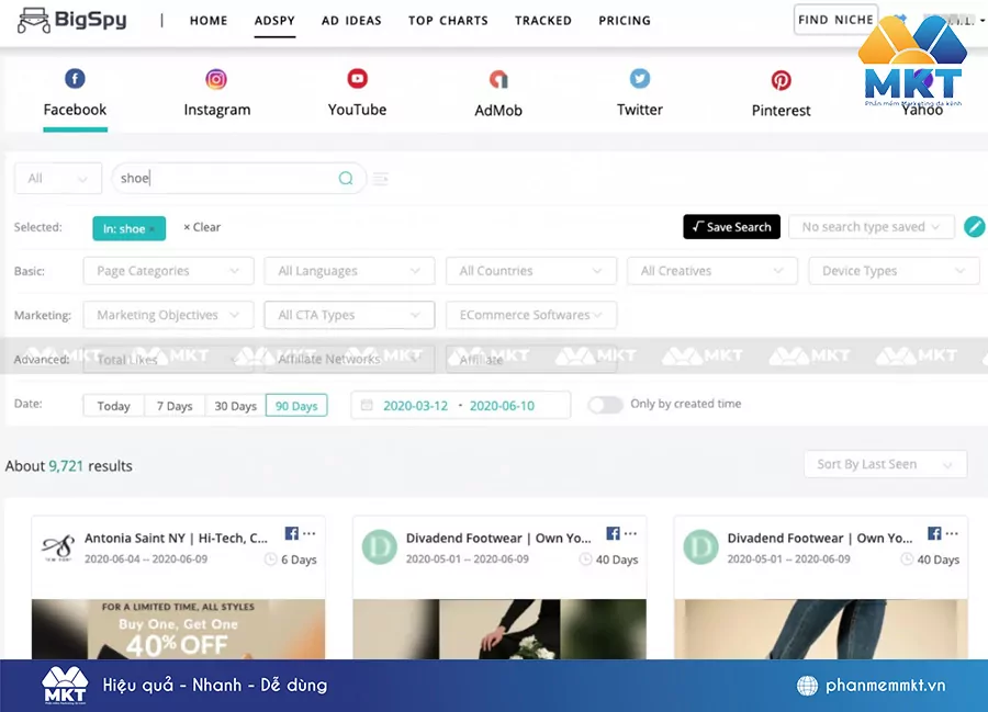 Tool spy ads Facebook free - BigSpy