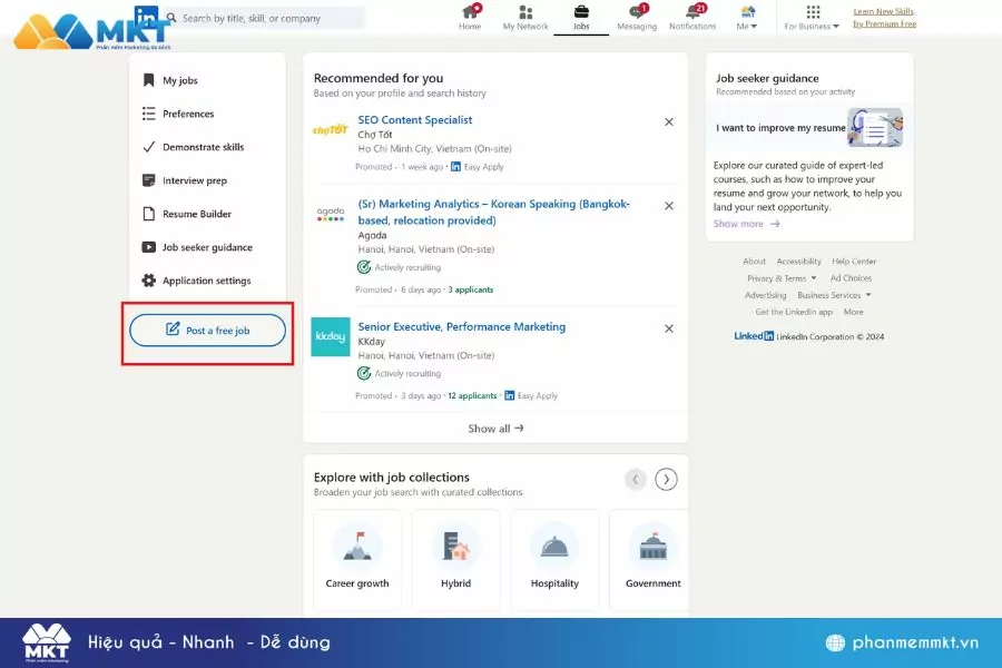 Cách đăng tin tuyển dụng trên LinkedIn